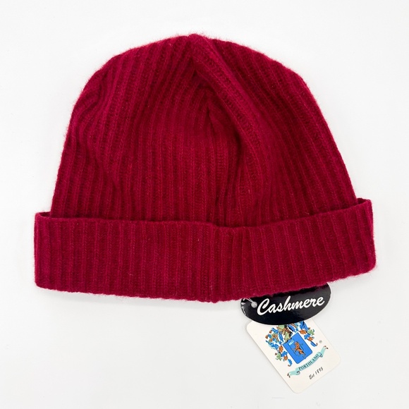 Portolano Accessories - Portolano Red Knit 100% Cashmere Winter Hat